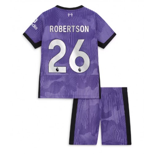 Fotballdrakt Barn Liverpool Andrew Robertson #26 Tredjedraktsett 2023-24 Kortermet (+ Korte bukser)